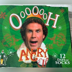 New In Box: Elf 12 Days of Socks Gift: Shoe Size 6-12 Adult